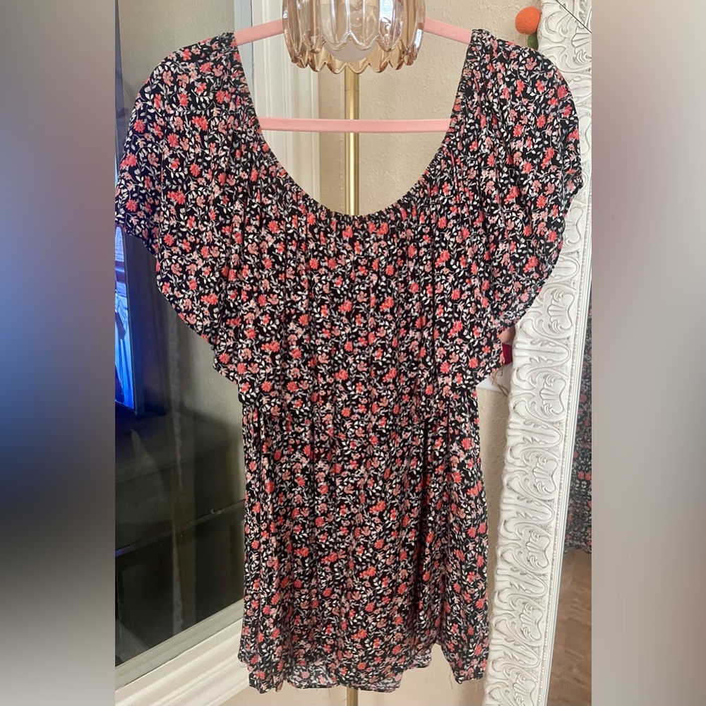 Torrid Floral Print Flowy Off the Shoulder Top